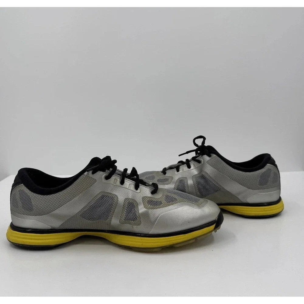 Nike LunarLon Running Shoes Men's Size 11.5 Gray Black Yellow Athletic Sneakers
